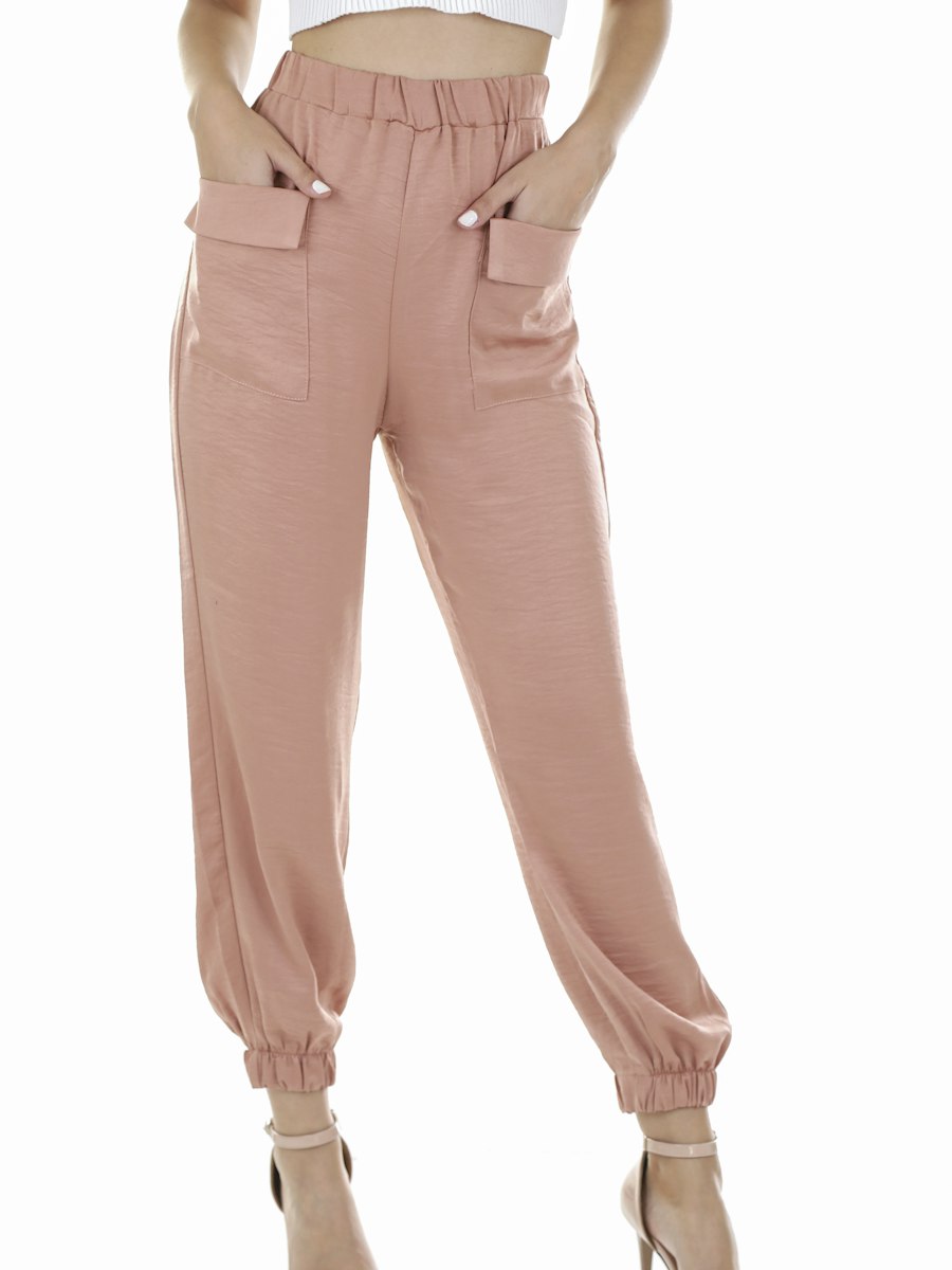 Tapered joggers in blush
