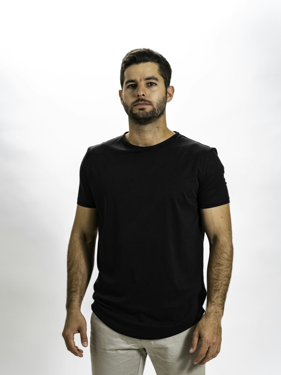 Boxy tee in black
