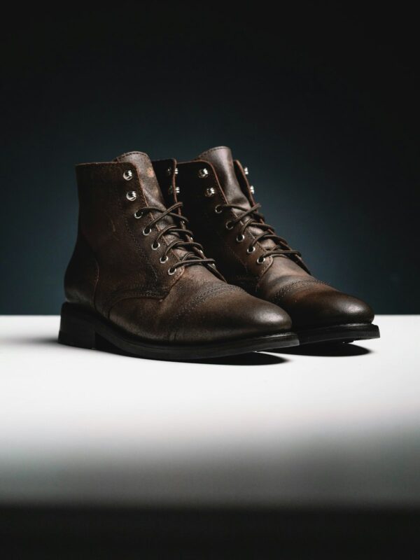 Leather boot in tan