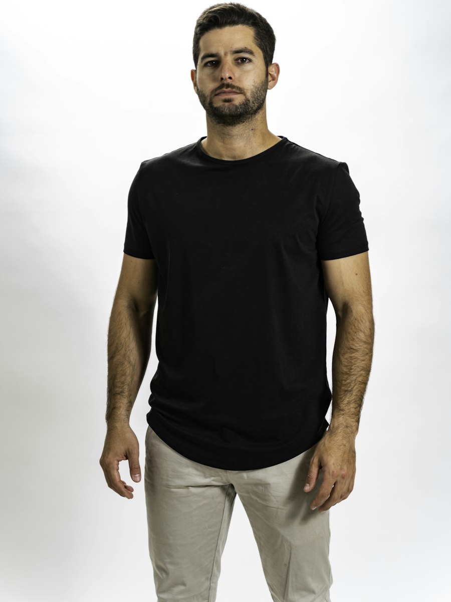 Boxy tee in black