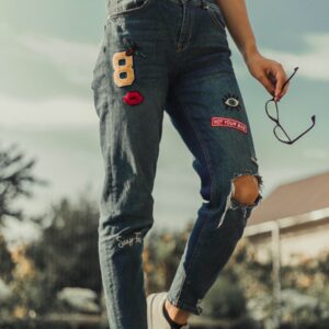 Straight-leg denim in indigo