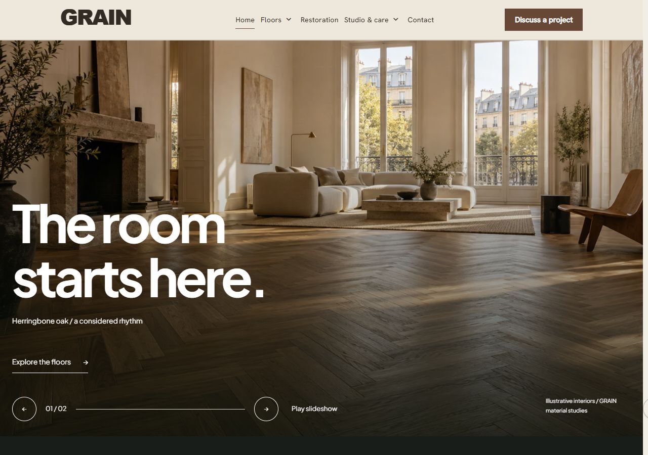 Grain Parquet demo preview